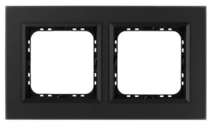 SONATA Ramka podwójna czarne szkło szronione R-2RGC/79/33