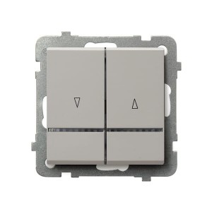 SONATA Łącznik żaluzjowy, zwierny, z podświetleniem niebieskim kaszmir ŁP-7RS/m/82