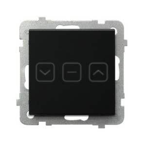 SONATA TOUCH Łącznik dotykowy żaluzjowy z podświetleniem + Wi-Fi czarne szkło szronione ŁPDT-7RS/m/79