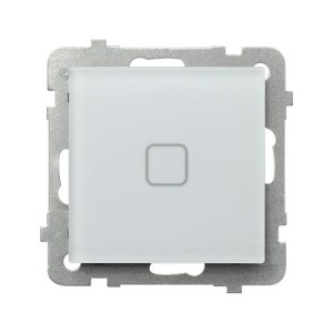 SONATA TOUCH Łącznik dotykowy jednobiegunowy z podświetleniem + Wi-Fi białe szkło szronione ŁPDT-1RS/m/78