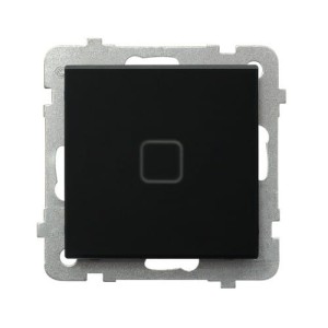 SONATA TOUCH Łącznik dotykowy jednobiegunowy z podświetleniem + Wi-Fi czarne szkło szronione ŁPDT-1RS/m/79