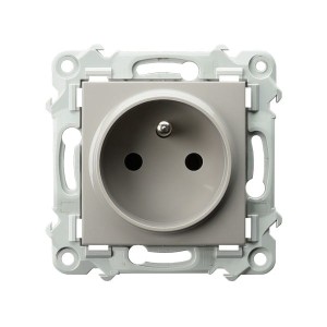 SZAFIR Gniazdo pojedyncze z uziemieniem kaszmirowy beż GP-1ZZ/m/83