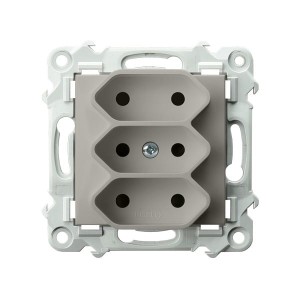 SZAFIR Gniazdo potrójne EURO kaszmirowy beż GP-3Z/m/83