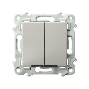 SZAFIR Łącznik podwójny zwierny z podświetleniem białym kaszmirowy beż ŁP-17ZS/m/83