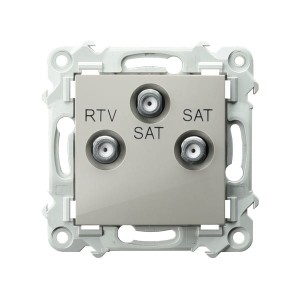 SZAFIR Gniazdo RTV-SAT z dwoma wyjściami SAT kaszmirowy beż GPA-Z2S/m/83