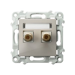 SZAFIR Gniazdo głośnikowe pojedyncze kaszmirowy beż GGN-1Z/m/83