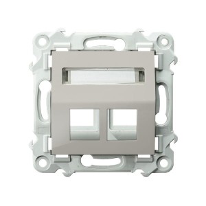 SZAFIR Obudowa gniazda podwójnego typu Keystone skośna kaszmirowy beż GPK-2ZS/p/83