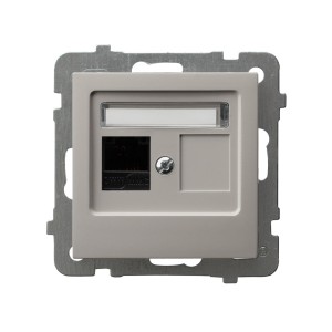 AS Gniazdo komputerowe pojedyncze, kat. 5e MMC kaszmir GPK-1G/K/m/82