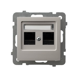 AS Gniazdo komputerowe podwójne, kat. 5e MMC kaszmir GPK-2G/K/m/82