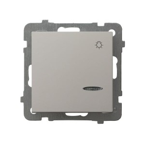 AS Łącznik zwierny światło z podświetleniem niebieskim kaszmir ŁP-5GS/m/82