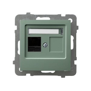 AS Gniazdo komputerowe pojedyncze, kat. 5e MMC zielony mat GPK-1G/K/m/84