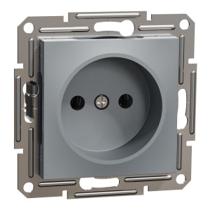 ASFORA Gniazdo pojedyncze 2P bez ramki stal EPH3000162