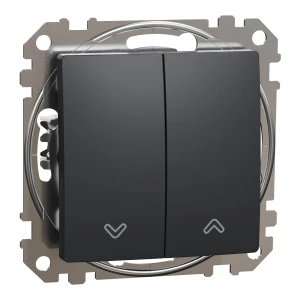 Schneider Electric, Sedna Design i Elements, Przycisk żaluzjowy, czarny antracyt, SDD114114