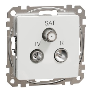 Schneider Electric, Sedna Design i Elements, Gniazdo R/TV/SAT końcowe (4dB), białe, SDD111481