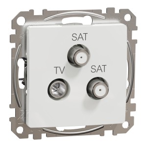 Schneider Electric, Sedna Design i Elements, Gniazdo TV/SAT/SAT końcowe (4dB), białe, SDD111481S