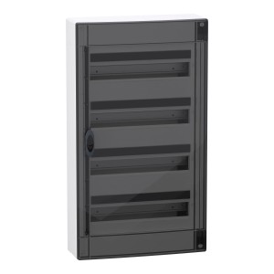 Rozdzielnica PrismaSeT XS 4x18 PSXS-4-18-NT-P natynkowa drzwi przezroczyste IP40 IK09 LVSXR418