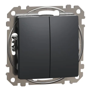 Schneider Electric, Sedna Design i Elements, Łącznik świecznikowy podwójny antracyt SDD114105