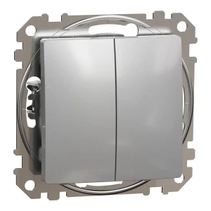 Schneider Electric, Sedna Design i Elements, Łącznik świecznikowy, srebrne aluminium, SDD113105