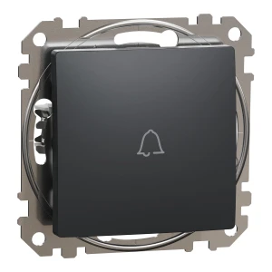 Schneider Electric, Sedna Design i Elements, Przycisk 1-biegunowy dzwonek, czarny antracyt, SDD114131