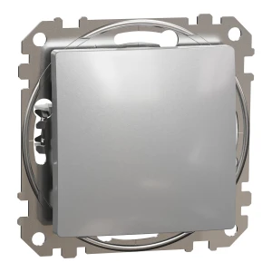 Łącznik 1-biegunowy, srebrne aluminium, Sedna Design i Elements SDD113101