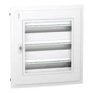 Rozdzielnica PrismaSeT XS 3x24 PSXS-3-24-PT-P podtynkowa drzwi przezroczyste IP40 IK09