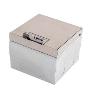 Puszka podłogowa ze stali nierdzewnej szczotkowana max 2x4 mod 95x140x140mm PP2M-B