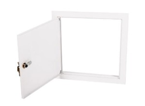 Drzwi rewizyjne z zamkiem 300x300mm RAL 9003 SP 300/300