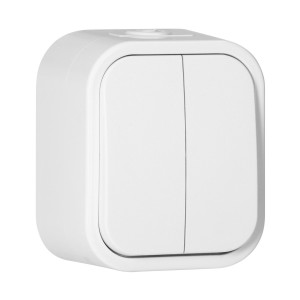 Łącznik n/t świecznikowy B2, 10A, 250V, IP54, WNT-2B2, biały,OR-OE-7801/W