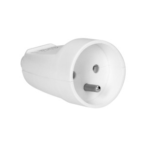 Gniazdo przenośne pojedyncze rozbieralne, 16A, 250V, 2P+Z, białe,OR-AE-13183
