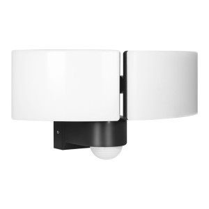 TOS DUO LED 2x20W podwójny naświetlacz ogrodowy z PIR, 2x1600lm, IP65, 4000K, PC, czarny,AD-NL-6603BLR4