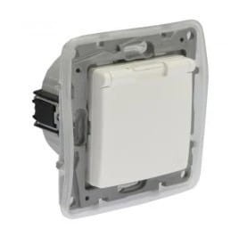 Niloe Gniazdo hermetyczne IP44 z przesłonami kremowe 764637