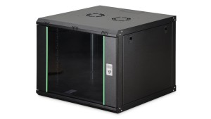Szafa sieciowa wisząca Dynamic 19 9U rack 600x600, drzwi szyba, czarny, niezłożona, 60kg DN-37107