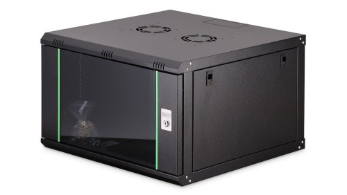 Szafa sieciowa wisząca Dynamic 19 7U rack 600x600, drzwi szyba, czarny, niezłożona, 60kg DN-37103
