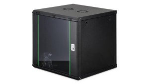 Szafa sieciowa wisząca Dynamic 19 12U rack 600x600, drzwi szyba, czarny, niezłożona, 60kg DN-37111