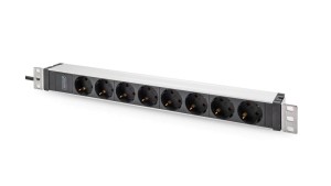 Listwa zasilająca PDU 19 Rack, 8x gniazdo unischuko 16A/230 V, 2.0m, 1x wtyk C20 , 16A, aluminiowa DN-95428