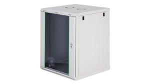 Szafa sieciowa wisząca Dynamic 19 16U rack 600x600, drzwi szyba, szary, niezłożona, 60kg DN-37114