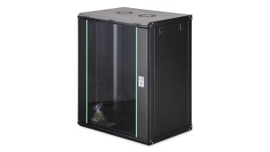 Szafa sieciowa wisząca Dynamic 19 16U rack 600x450, drzwi szyba, czarny, niezłożona, 60kg DN-37113