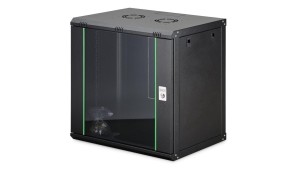 Szafa sieciowa wisząca Dynamic 19 12U rack 600x450, drzwi szyba, czarny, niezłożona, 60kg DN-37109