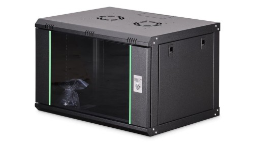 Szafa sieciowa wisząca Dynamic 19 7U rack 600x450, drzwi szyba, czarny, niezłożona, 60kg DN-37101