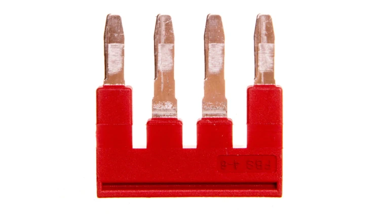 Mostek wtykany 4-biegunowy 6,2mm 32A czerwona FBS 4-6 3030255 /50szt./