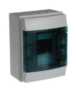 Rozdzielnica modułowa natynkowa hermetyczna Mistral65 1x4 4M IP65 drzwi transp. 65P04X12 1SL1200A00