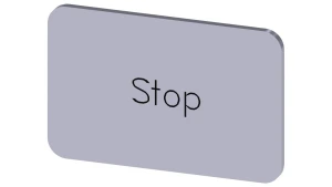 Etykieta samoprzylepna 17.5x27mm srebrna inskrypcja /Stop/ SIRIUS ACT 3SU1900-0AD81-0DS0