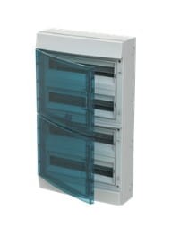 Rozdzielnica modułowa natynkowa hermetyczna Mistral65 4x18 72M IP65 drzwi transp. 65P18X42A 1SLM006501A1209