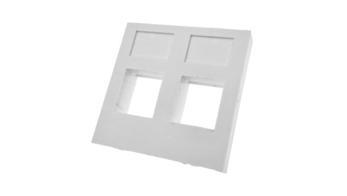 Adapter 45x45 2xRJ45 (płaski) ALANTEC