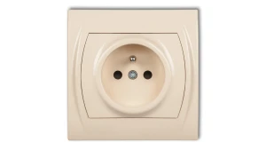 LOGO Gniazdo pojedyncze z/u beżowy 1LGP-1zp