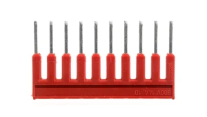 Mostek grzebieniowy z izolacją 10-torowy 14A czerwony 2000-410/000-005 /25szt./