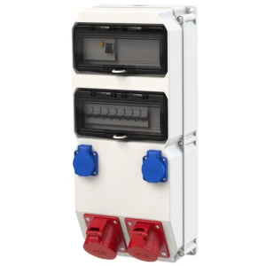 Rozdzielnica stacjonarna SZUBIN 32A/5PxC32 16A/5PxC16 2GSx2B16 FI40 IP44 9025512