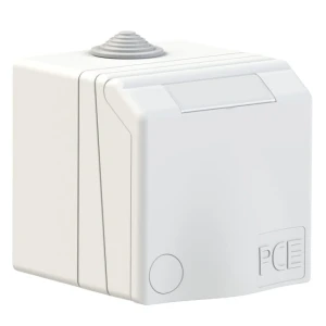 Gniazdo natynkowe przelotowe 32A 5P 400V czerwone IP44 DESIGN 875-6v