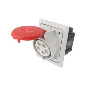 Gniazdo tablicowe z puszką 32A 5P 400V /80x97/ szare IP44 TWIST 425-6pkg