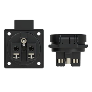 GNIAZDA WTYCZKOWE TABLICOWE 230V Z BOLCEM 16A 2P+Z 230V IP54 Czarne 1040-0s